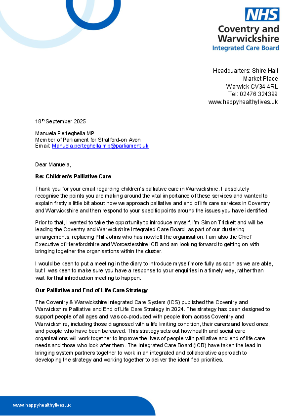 Childhood Palliative Care RESPONSE
