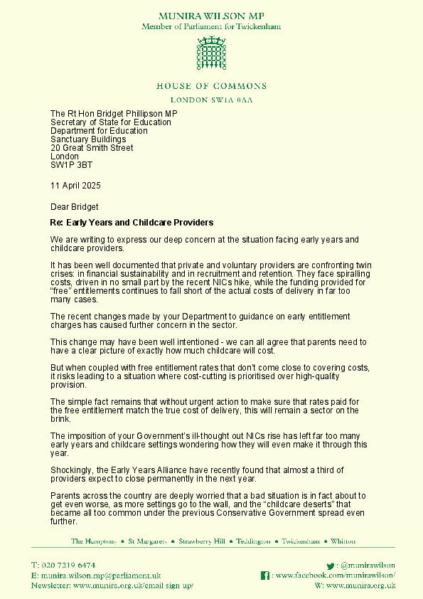 Early Years and Childcare Providers