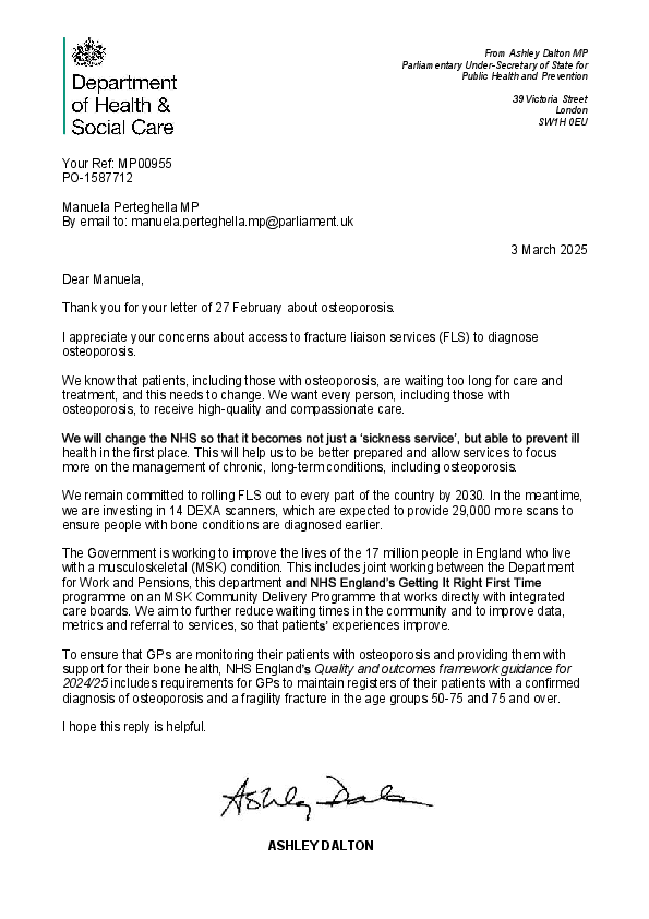 Osteoporosis and FLS RESPONSE