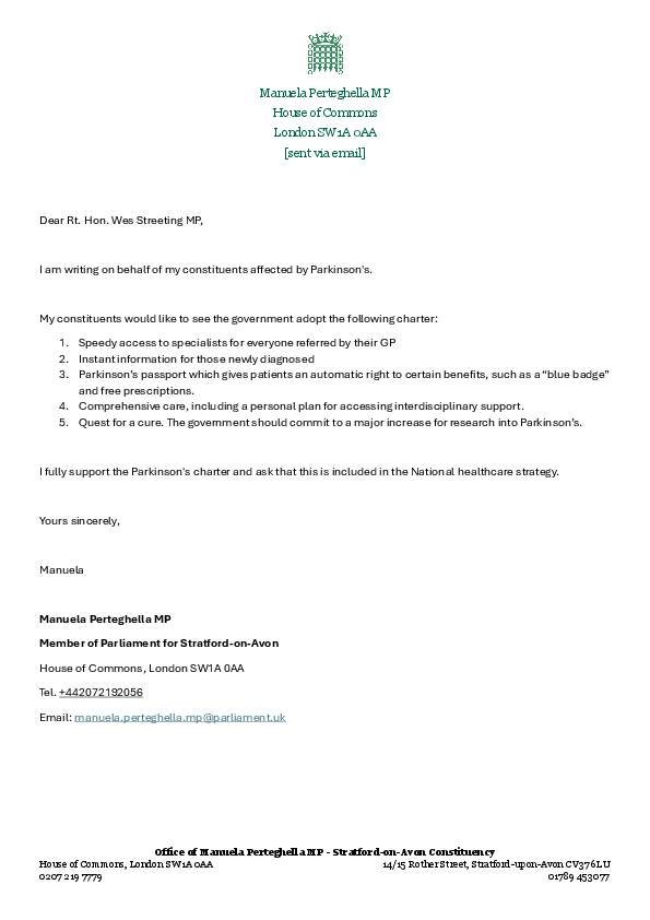Parkinson's Charter