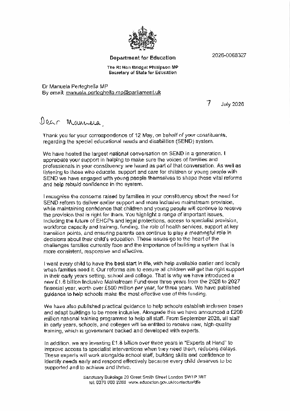 SEND Consultation RESPONSE