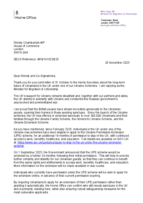 UPE RESPONSE