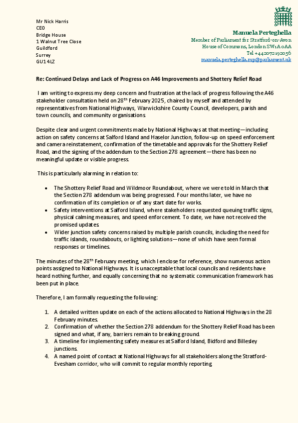A46 Letter